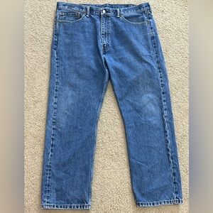 Levi’s 505 Straight Leg Medium Wash Denim Jeans Men’s 40x30 (40x29)